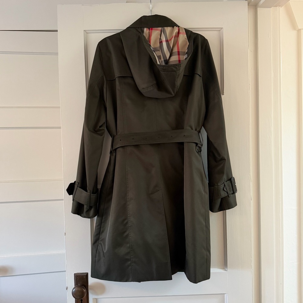 Burberry Walditch Olive Trench With Liner Size 10 EUC Classic Belted Trench - Picture 8 of 16